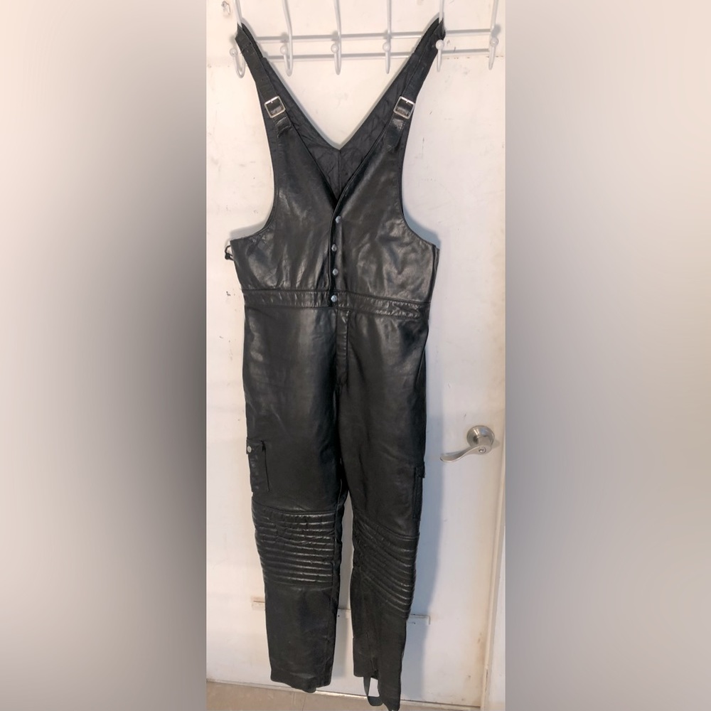Motorcycle All-Seasons Leather Bibs - Overall